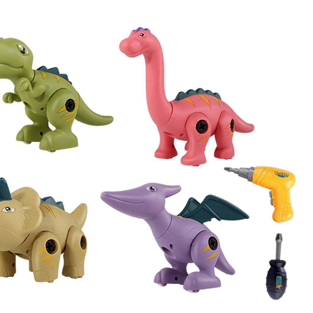 Detachable  Dinosaur Toys with Screwdriver for Girls 5 PCS
