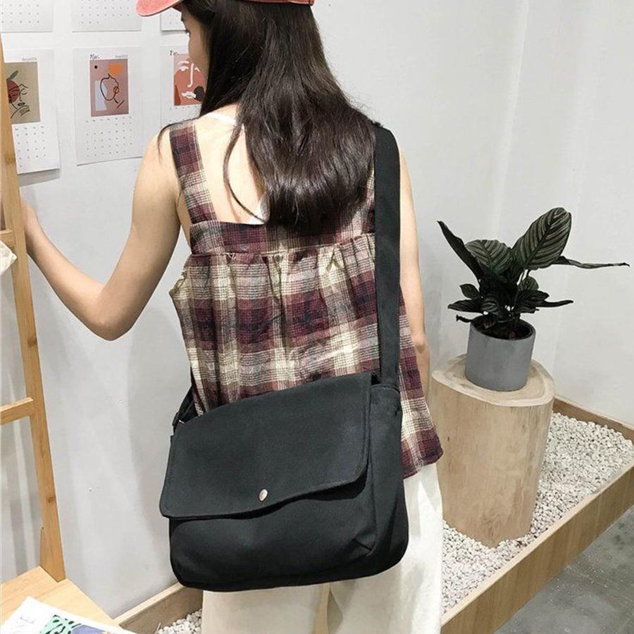 Túi tote, Túi đeo chéo nữ thời trang phong cách unisex nam nữ đi học đi chơi giá rẻ form rộng TDC21