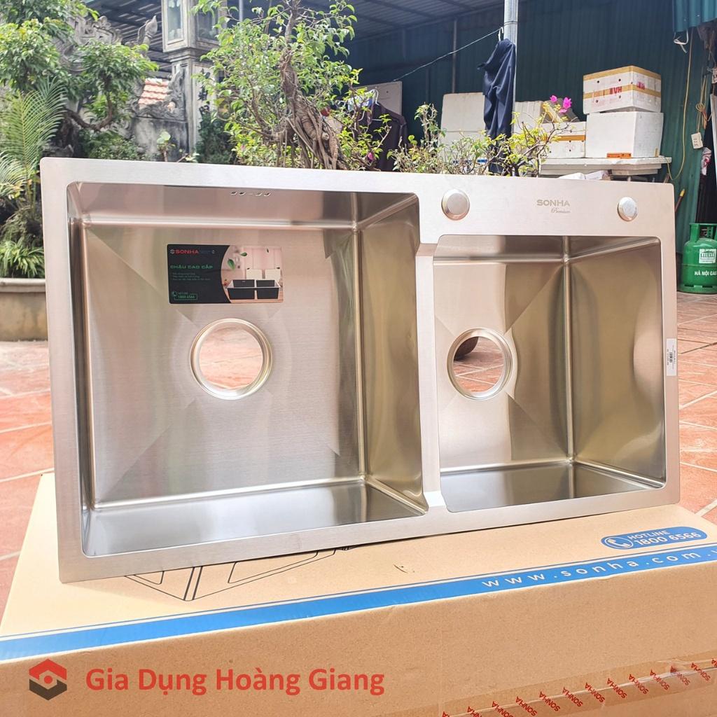 Chậu rửa bát handmade Sơn Hà Inox cao cấp chính hãng