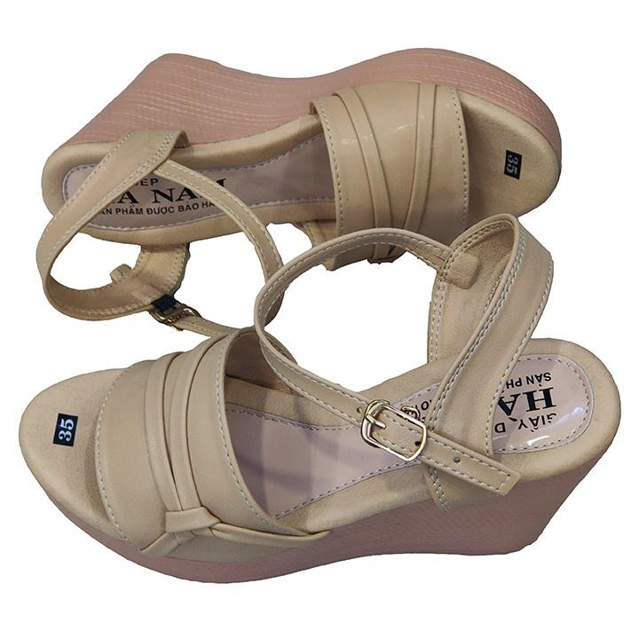 Giày Sandal Nữ Đế Xuồng TiTi ĐÔ Cao Cấp 9cm DNU2061d