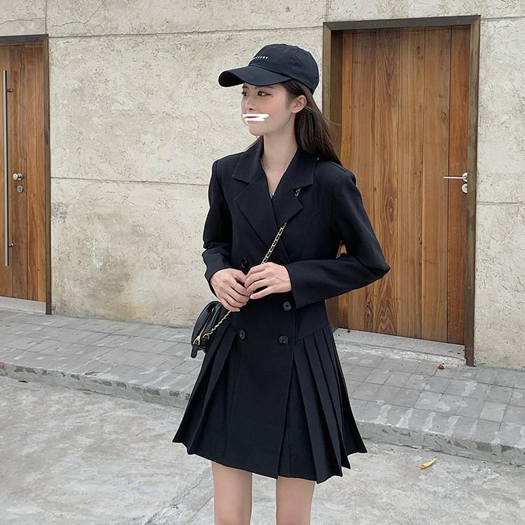 Váy vest đuôi xếp ly