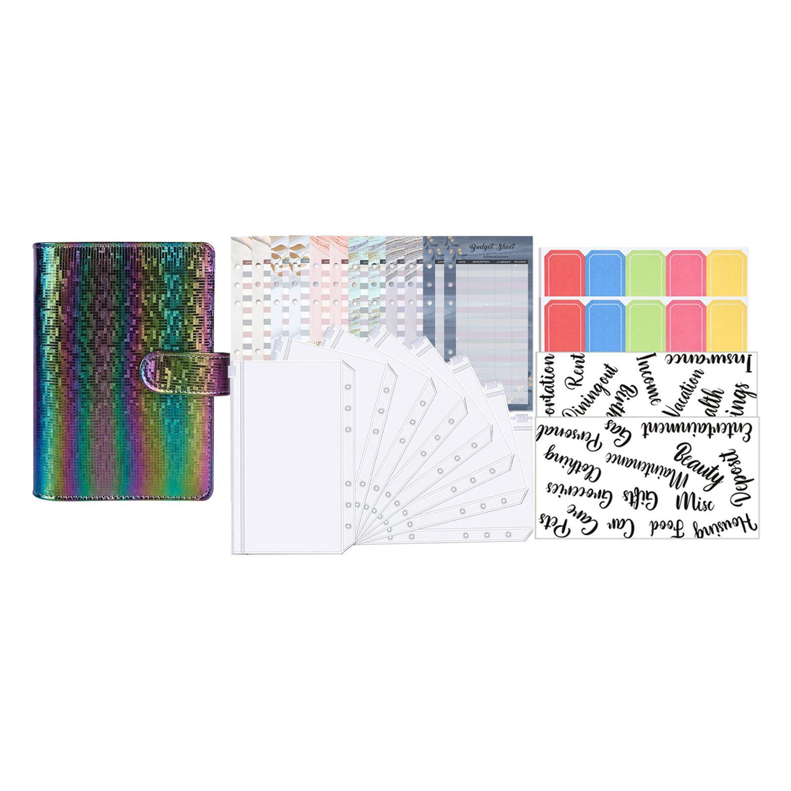 Expense Budget Sheets bill organizer with pockets Black