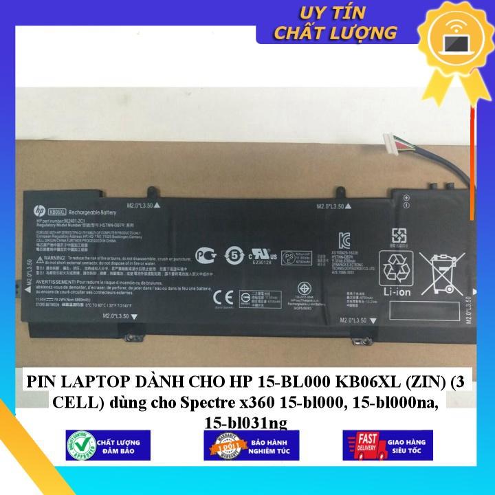 PIN dùng cho  LAPTOP HP 15-BL000 KB06XL dùng cho Spectre x360 15-bl000, 15-bl000na, 15-bl031ng - Hàng chính hãng  MIBAT1554