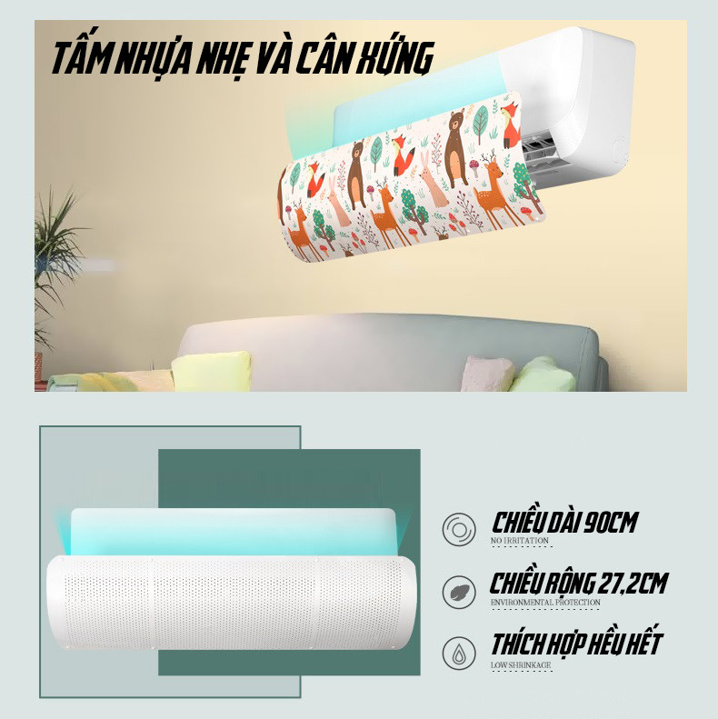 Tấm Chắn Điều Chỉnh Hướng Gió Cho Máy Lạnh Điều Hòa Cao Cấp 90x27cm