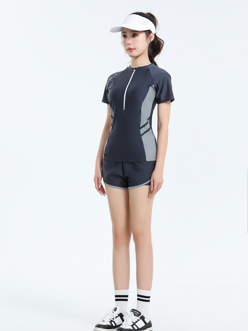 Đồ Bơi Nữ Rời Đùi Ngắn Tay Thanh Lịch