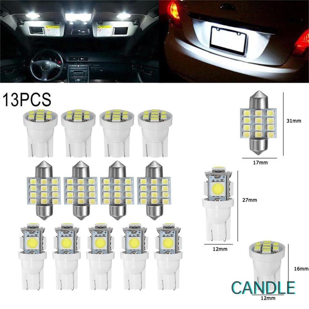Set 13 Bóng Đèn Led Cho Nội Thất Xe Ô Tô