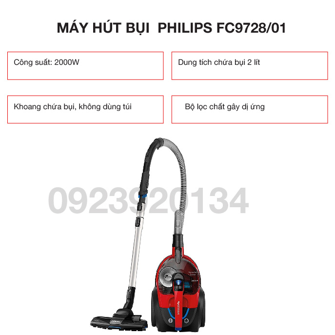 Máy hút bụi  Philips FC9728/01 - Hàng chính hãng