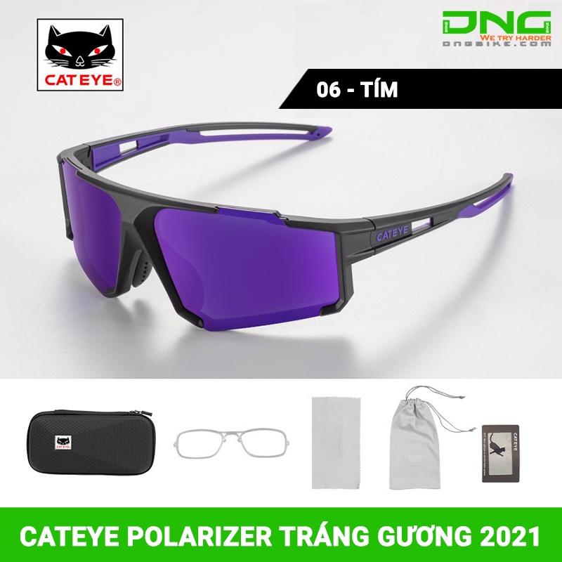 Kính xe đạp thể thao CATEYE POLARIZER tráng gương 2021