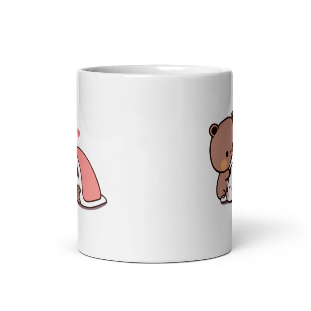 Cốc sứ hình Gấu Peach và Goma dễ thương - Màu cam