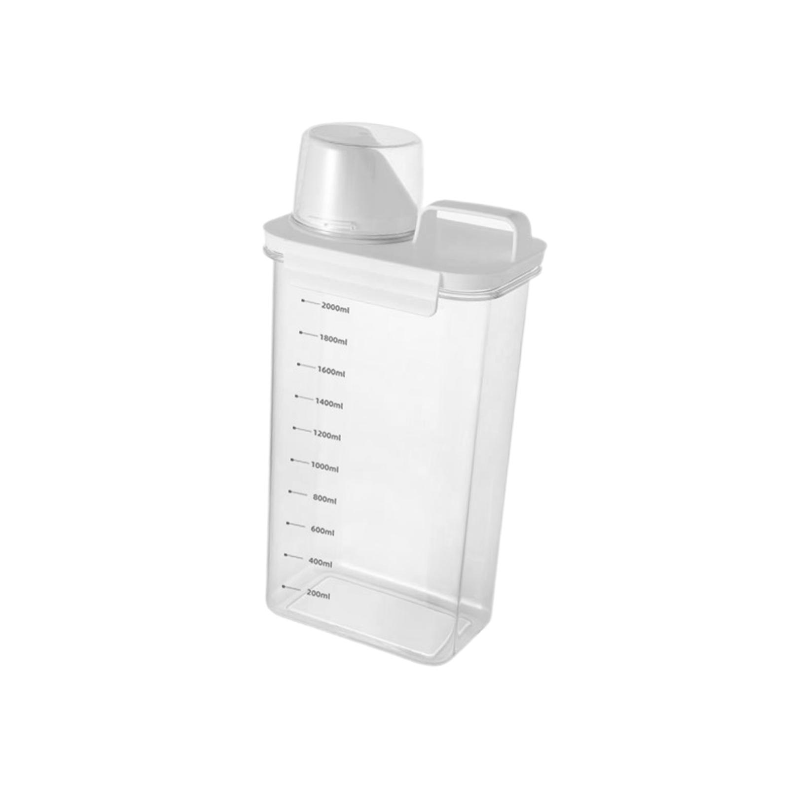 Laundry Powder Storage Tank Dry Food Airtight Container Clear Multiuse Fabric Softener Dispenser Laundry Liquid Dispenser for Toilet