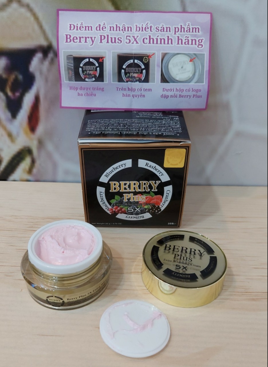 Kem nám tàn nhang Berry Plus 5X Extra Whitening Cream Chuẩn Hàng Thai Lan