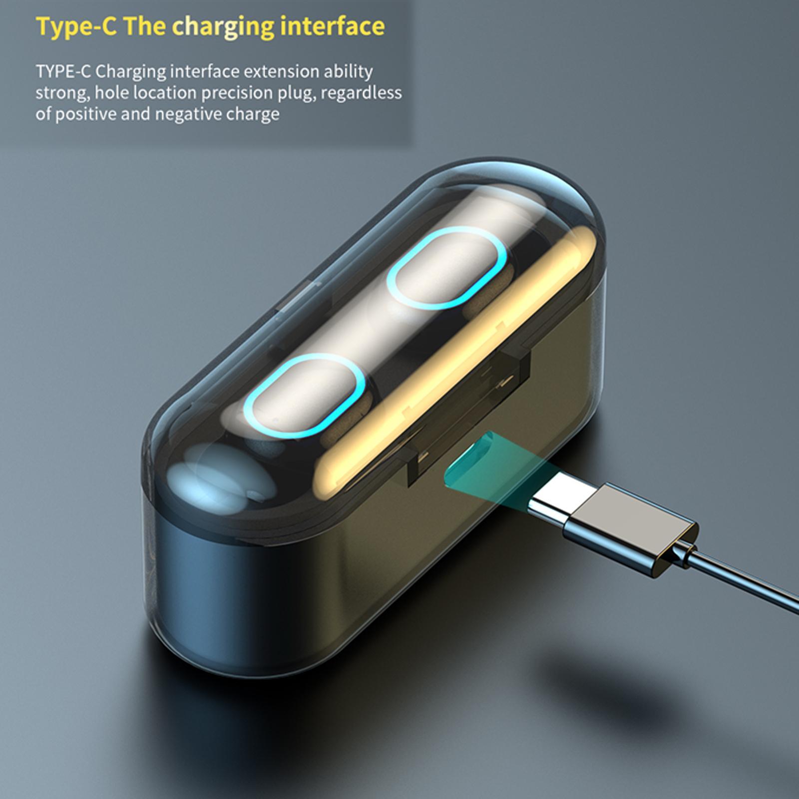 F9 Bluetooth 5.0 Headset  Wireless Earphones  1200mAh black