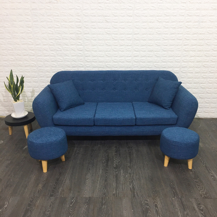 Bộ Sofa Băng A1 Kèm 2 Đôn Cùng Bộ (190x80x78cm)