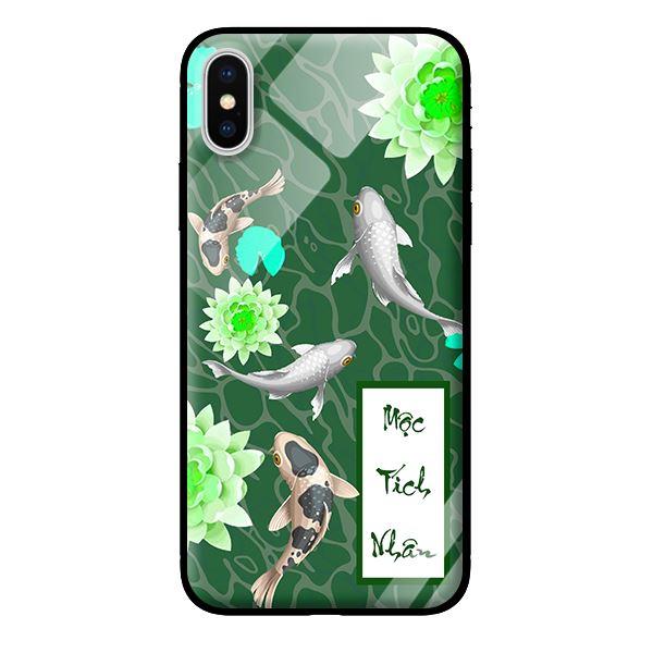 Ốp kính cường lực cho iPhone XS Cá Koi Mộc - Hàng chính hãng