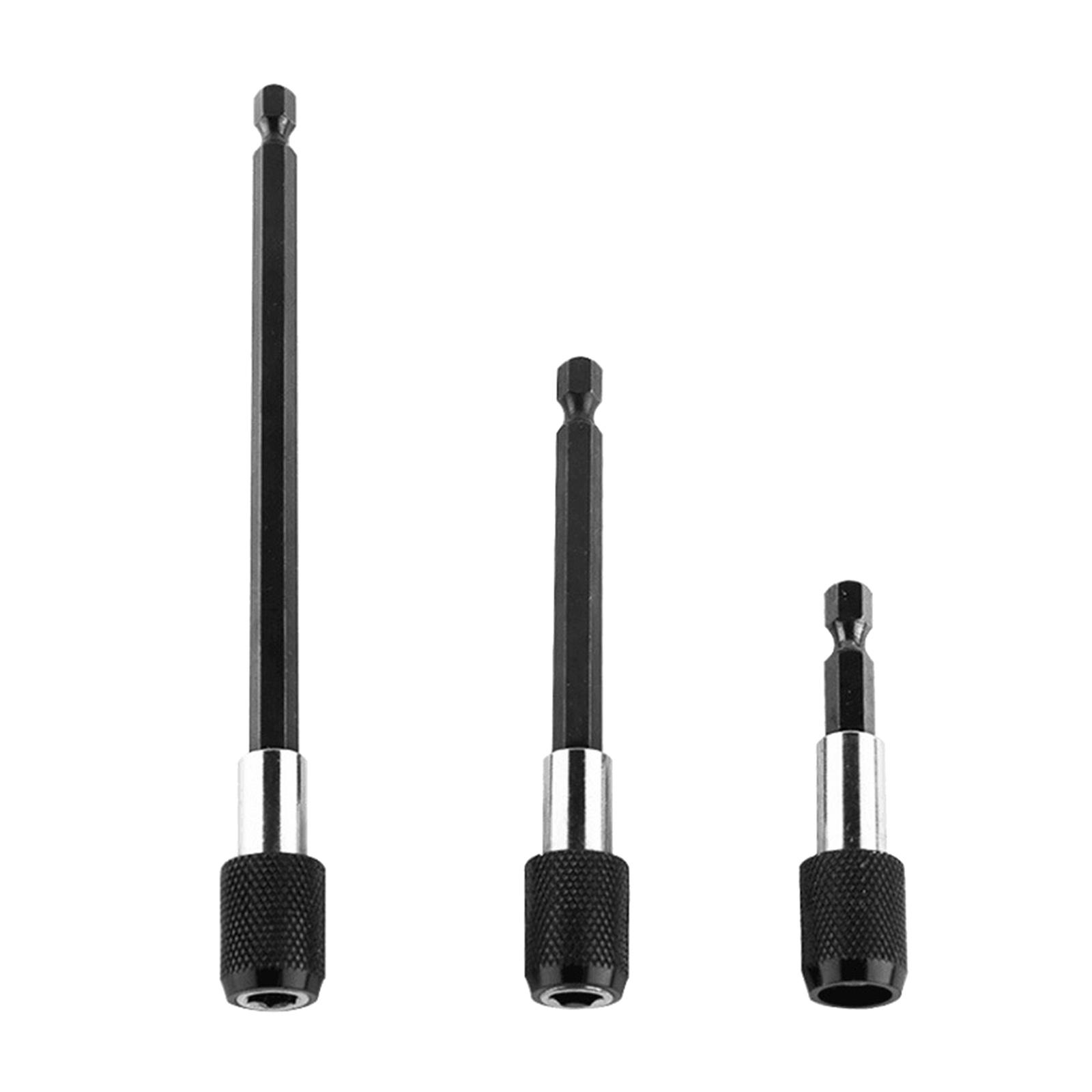 3pcs/set Magnetic Screwdriver Bit Holder 2.5" 4" 6" Hex Shank 1/4-inch Quick Change Drill Bit Extension