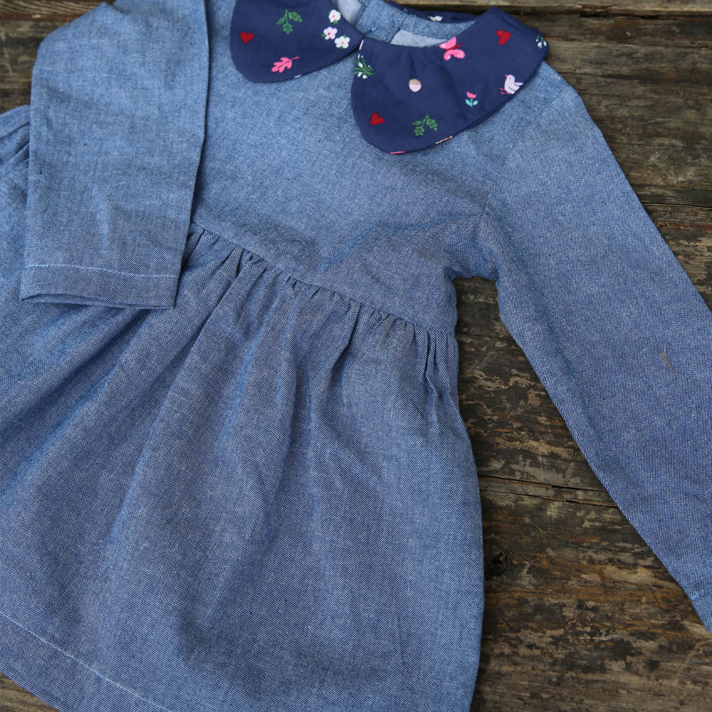 Váy denim năng động thoải mái cho bé, dễ thương