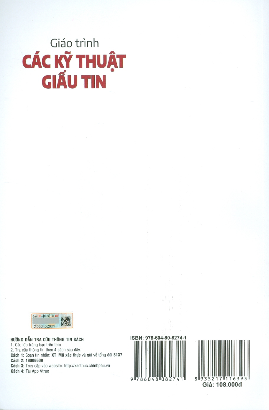 Giáo Trình Các Kỹ Thuật Giấu Tin