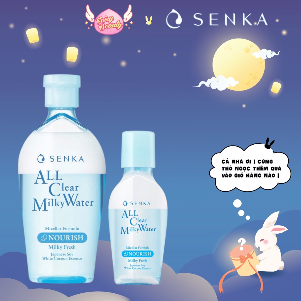 [SENKA] Nước Sữa Tẩy Trang 2 Lớp Giúp Sạch Sâu Và Dịu Mát Làn Da All Clear Milky Water 230ml (Mã 70120)