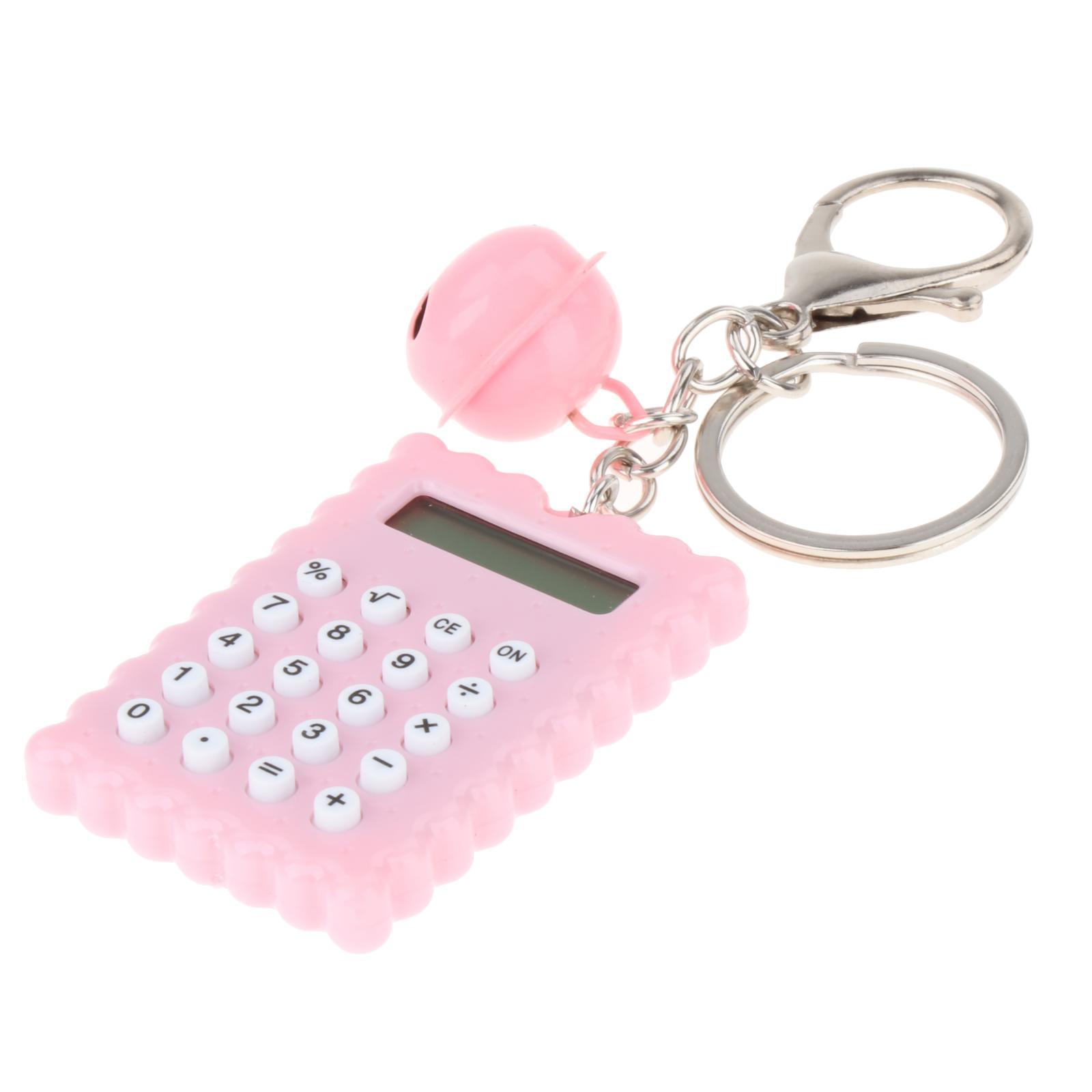 Mini Calculator 8 Display Pocket Size Portable Computer Lovely Pink