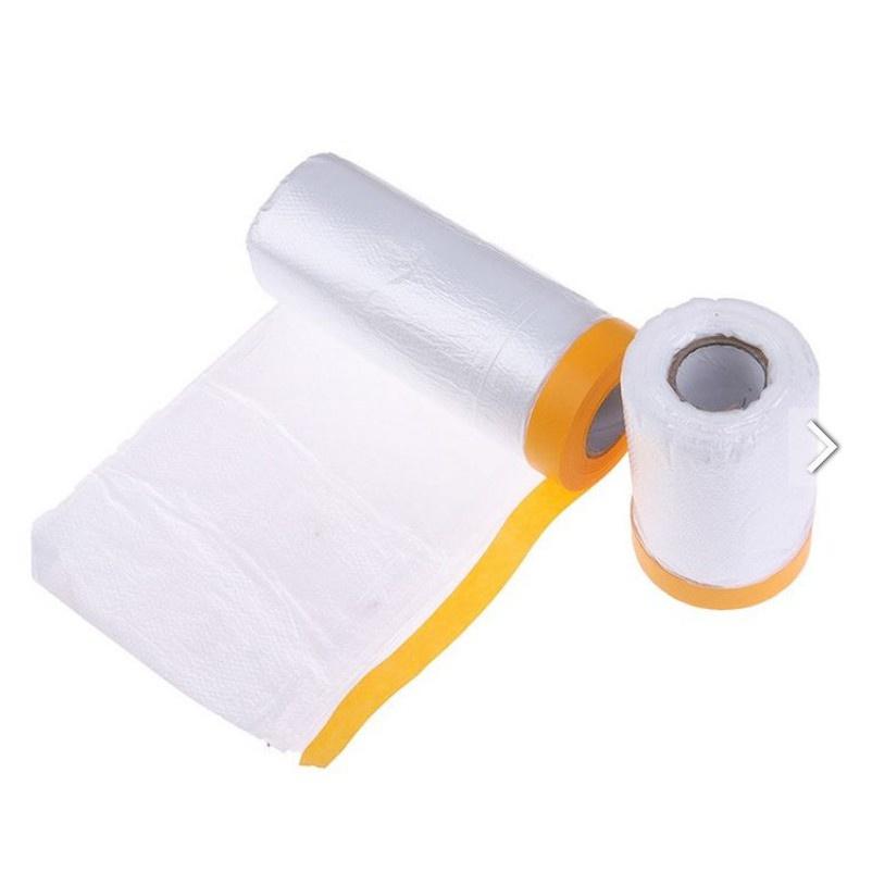 Cuộn nilon che sơn, màng che phủ bảo vệ khi phun sơn ô tô - xe máy, che nền - tường nhà kích thước 55cmx25m