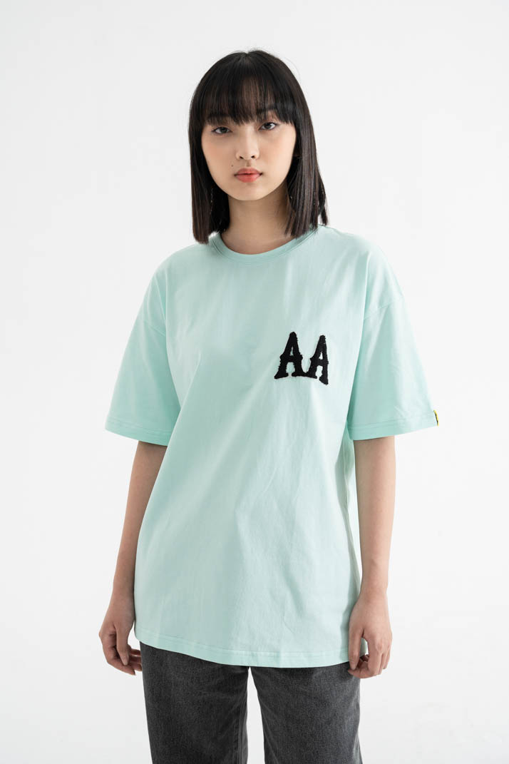 Áo Thun Unisex BOO Dáng Oversized Vải Cotton Cao Cấp Thêu Xù Logo AA BOOLAAB