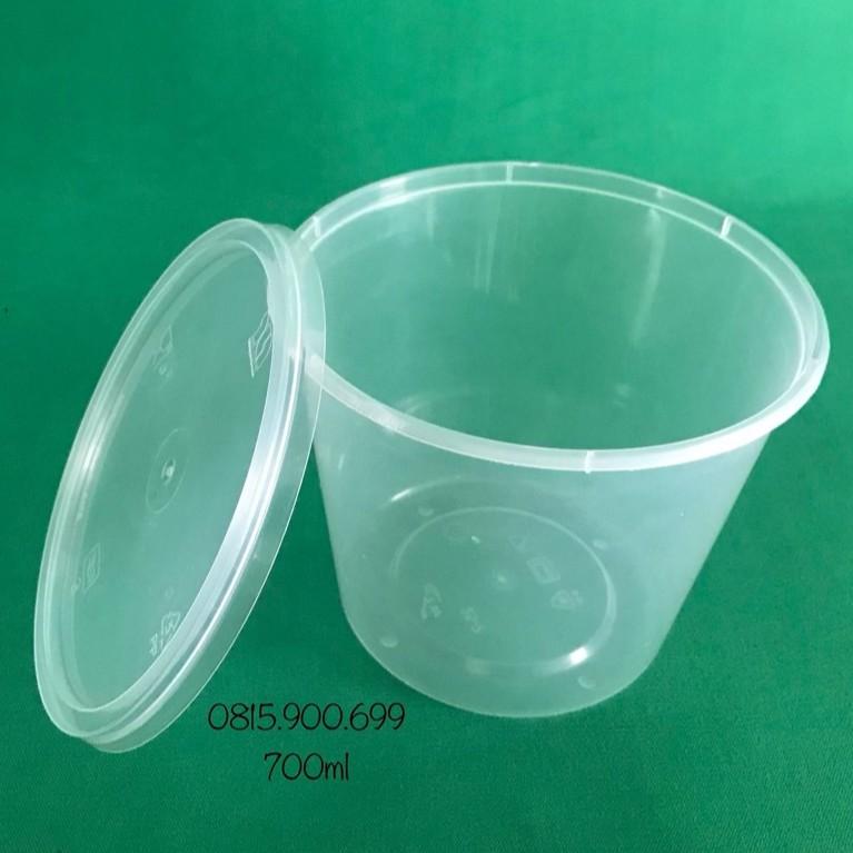 HỘP NHỰA TRÒN PP CÓ NẮP 700ml