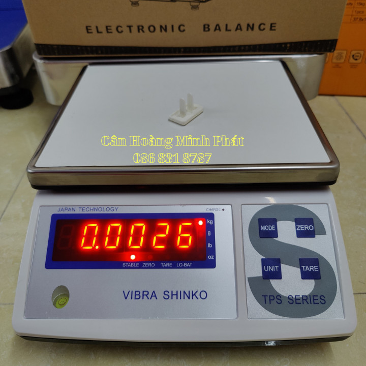 CÂN ĐIỆN TỬ VIBRA SHINKO TPS ( 30kg/1g ) ( 15kg/0.5g ) ( 6kg/0.2g ) ( 3kg/0.1g ) JAPAN (Cân ngành yến) [ CÂN HOÀNG MINH PHÁT