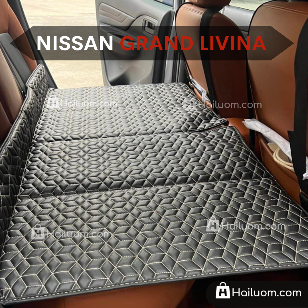 Đệm Nằm ô tô NISSAN GRAND LIVINA - Thiết kế 4 Khay Dọc Trợ Lực - Đệm không bơm như đệm hơi ô tô