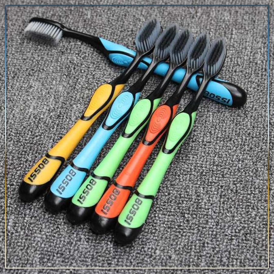 Hộp 30 Chiếc Bàn Chải Đánh Răng Than Tre Hoạt Tính Hàn Quốc Lông Bàn Chải Siêu Mềm