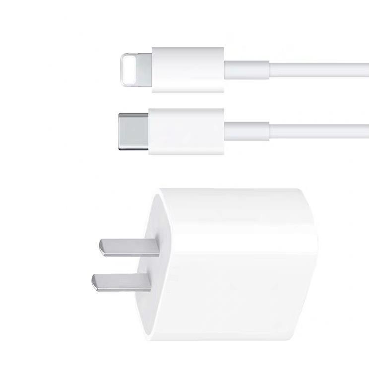 Bộ sạc PD điện thoại di động 20W phong cách mới nhất phù hợp với Apple 12 bộ sạc điện thoại di động máy tính bảng iPad đầu sạc nhanh Bộ cáp sạc nhanh