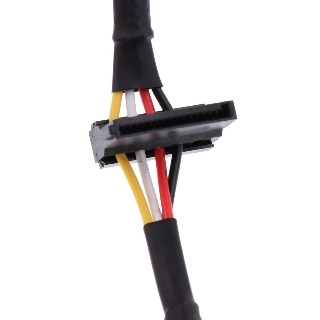 24-Inch 4-Pin Male To 4 15-Pin SATA II Female