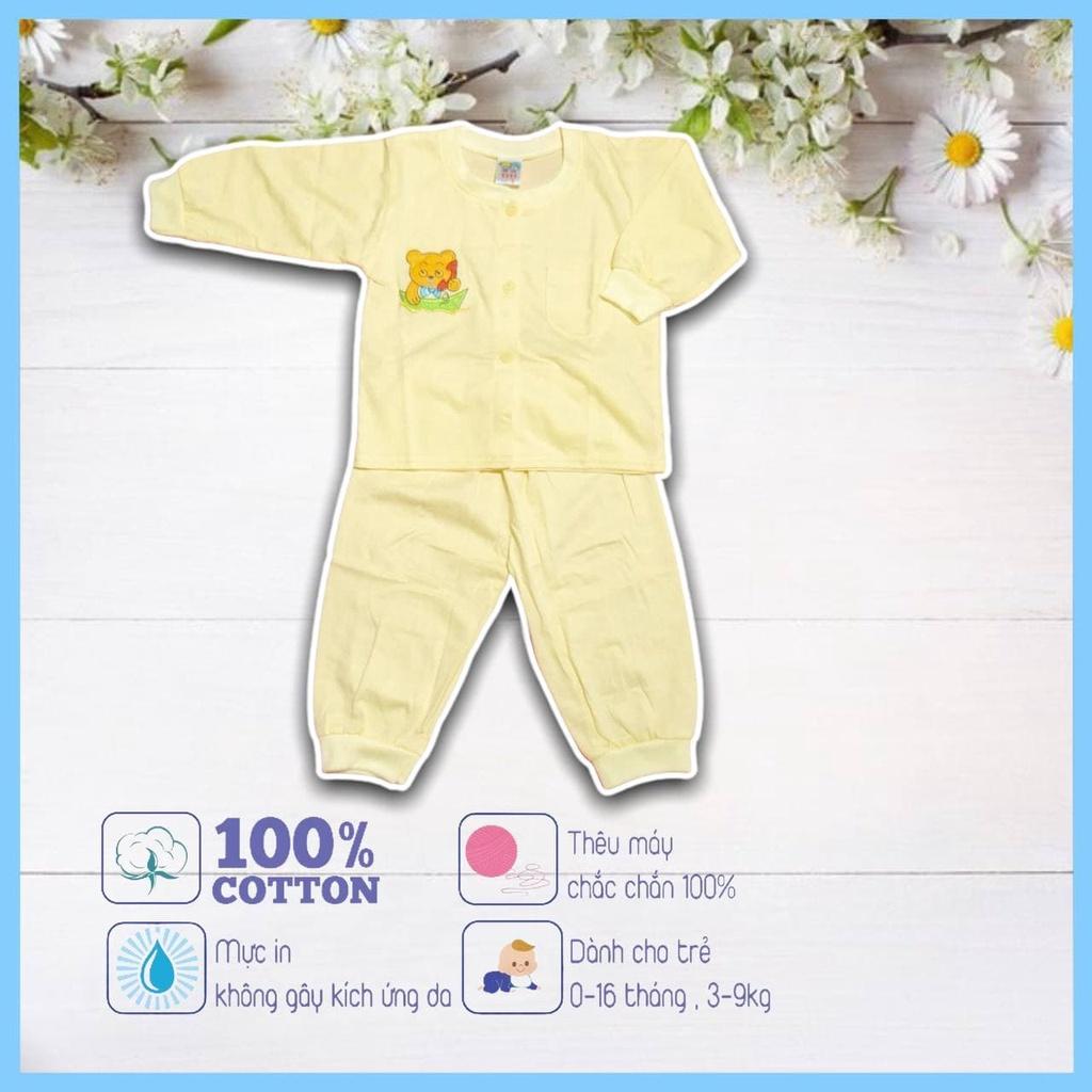 Set áo quần trẻ em sơ sinh thêu chú mèo - dành cho trẻ 3 - 9kg