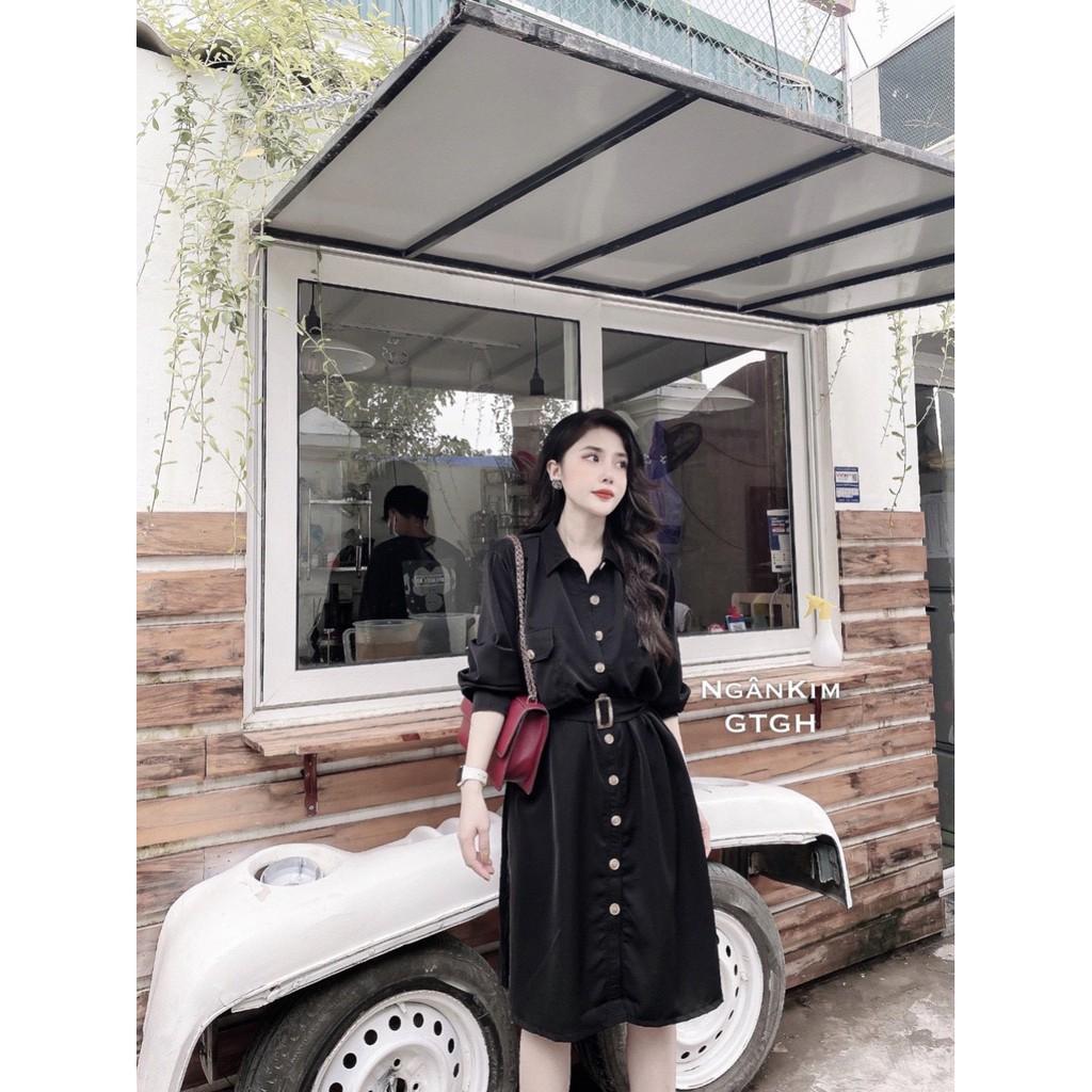 Váy bầu thời trangmặc đi làm đi chơi đều đượcchất lụa Hàn mịn mềm mát, thấm hút mồ hôiFree size 43~68kg