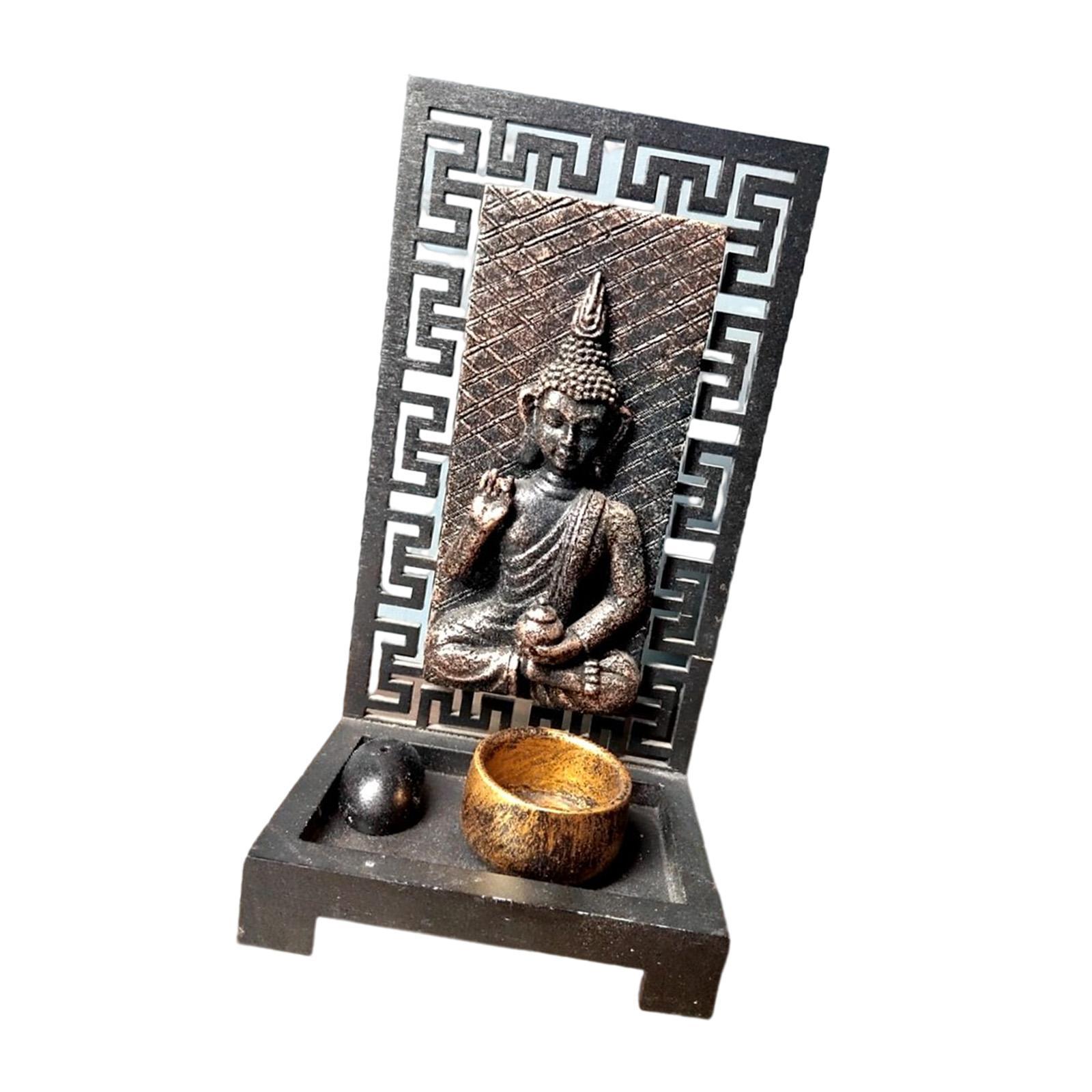 Tealight Candle Holder Buddha Tea Light Holders Desk Candle Stand for Cabinet Decor