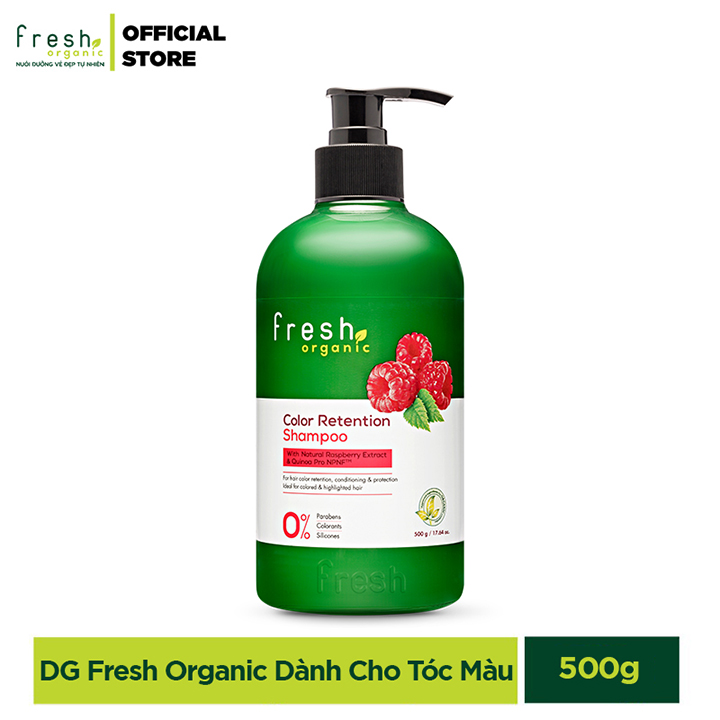 Bộ Đôi Gội 500g - Xả 180g Dành Cho Tóc Nhuộm Fresh Organic Rasberry chính hãng