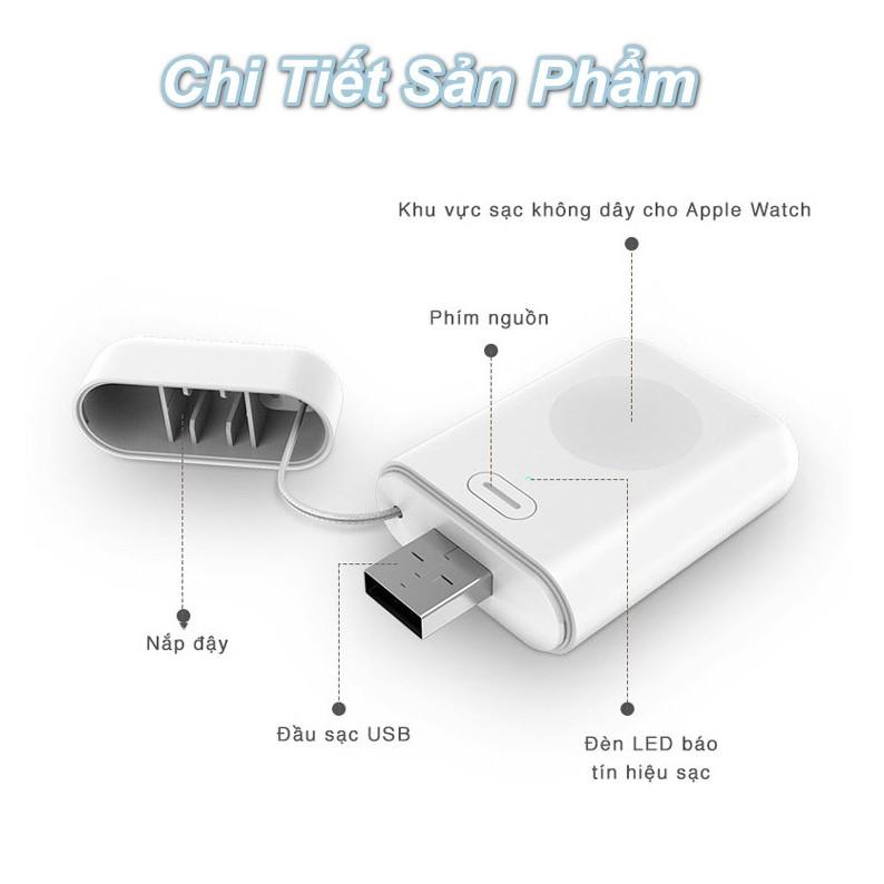 PIN DỰ PHÒNG ĐA NĂNG KÈM ĐẦU USB CHARGER CHO APPLE WATCH: TIỆN LỢI SANG CHẢNH, MẠNH MẼ HIỆU SUẤT