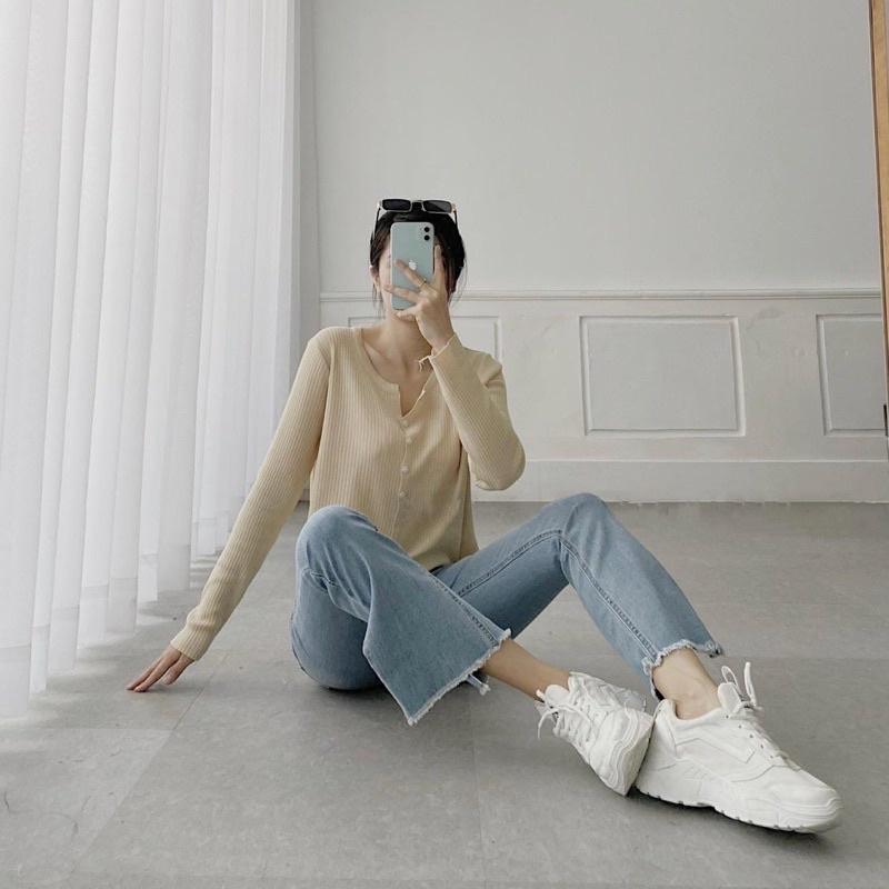 Áo Cadigan Loại 1 Chất Len Dệt Kim Mềm Đanh