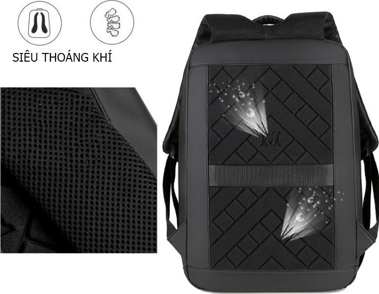 Ba lô nam thông minh đa năng cao cấp phong cách mới 15,6"