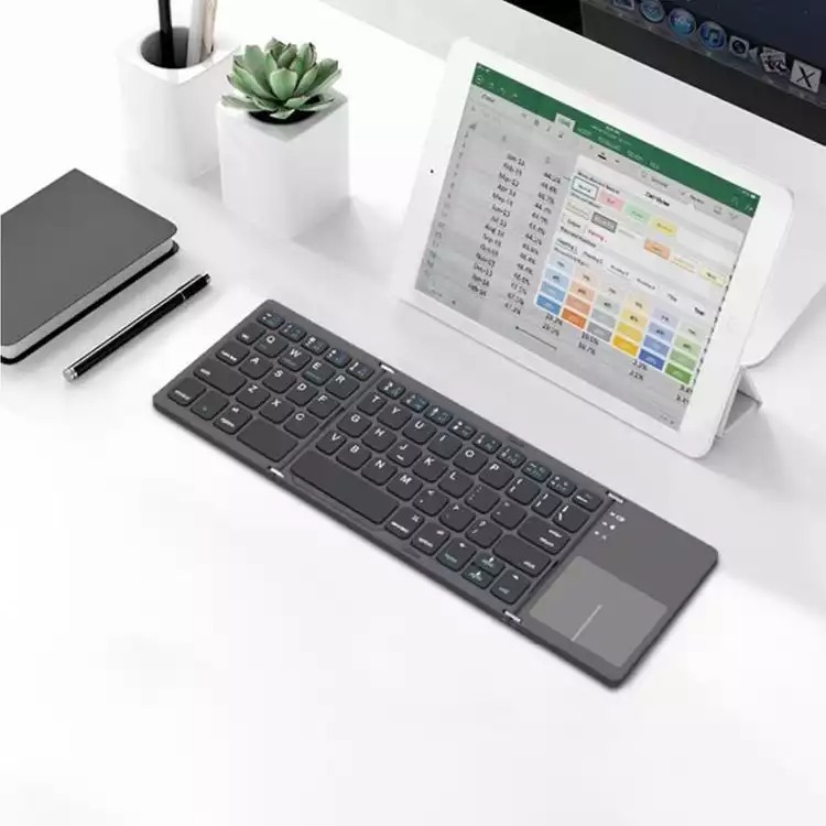 Bàn phím gấp gọn không dây kèm Touchpad B033 Ultra Thin Light Bluetooth 3.0