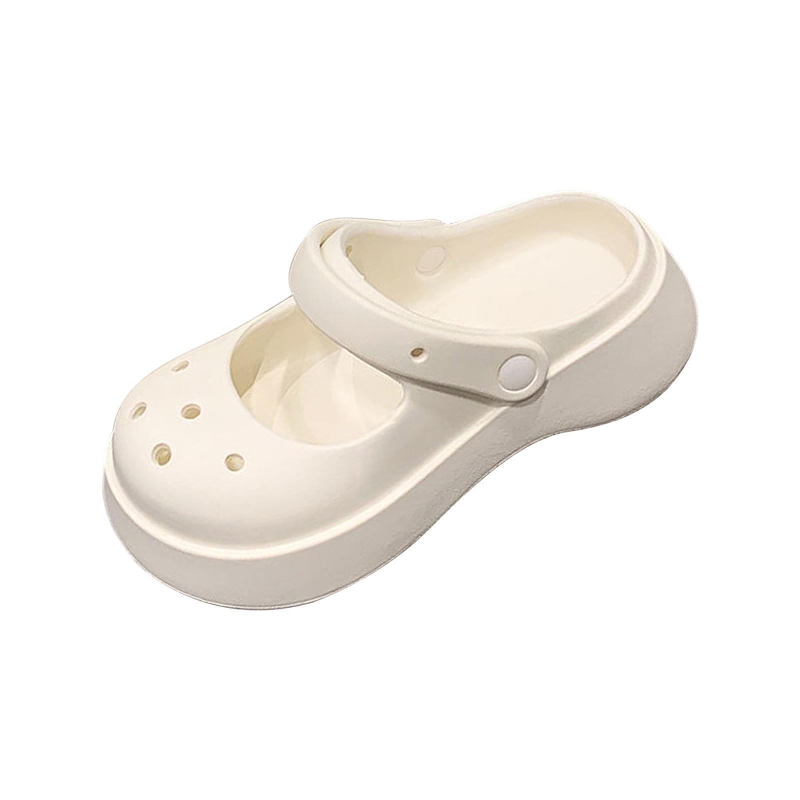 Clog Slipper Shoes Comfortable Closed Toe Heels Non Slip Nursing Shoes Slippers for Couples Women Female Beach Indoor Bathroom