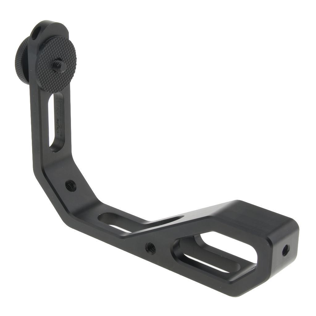 L-Type LED/Monitor Bracket Mount Holder for DJI 2 Handheld Gimbal Black