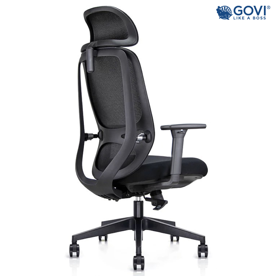 Ghế công thái học Ergonomic GOVI Felix F6231A-Thiết kế tựa đầu điều chỉnh độ cao, tựa tay 3D nâng hạ, mâm ghế ngả 135 độ