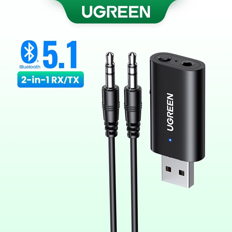 Bộ Thu Phát Bluetooth 5.1 Ugreen 60300 Chính hãng CM523 ( 2 in 1) Hàng chính hãng