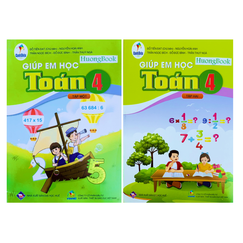Sách - Combo Giúp em học toán 4 - tập 1 + 2