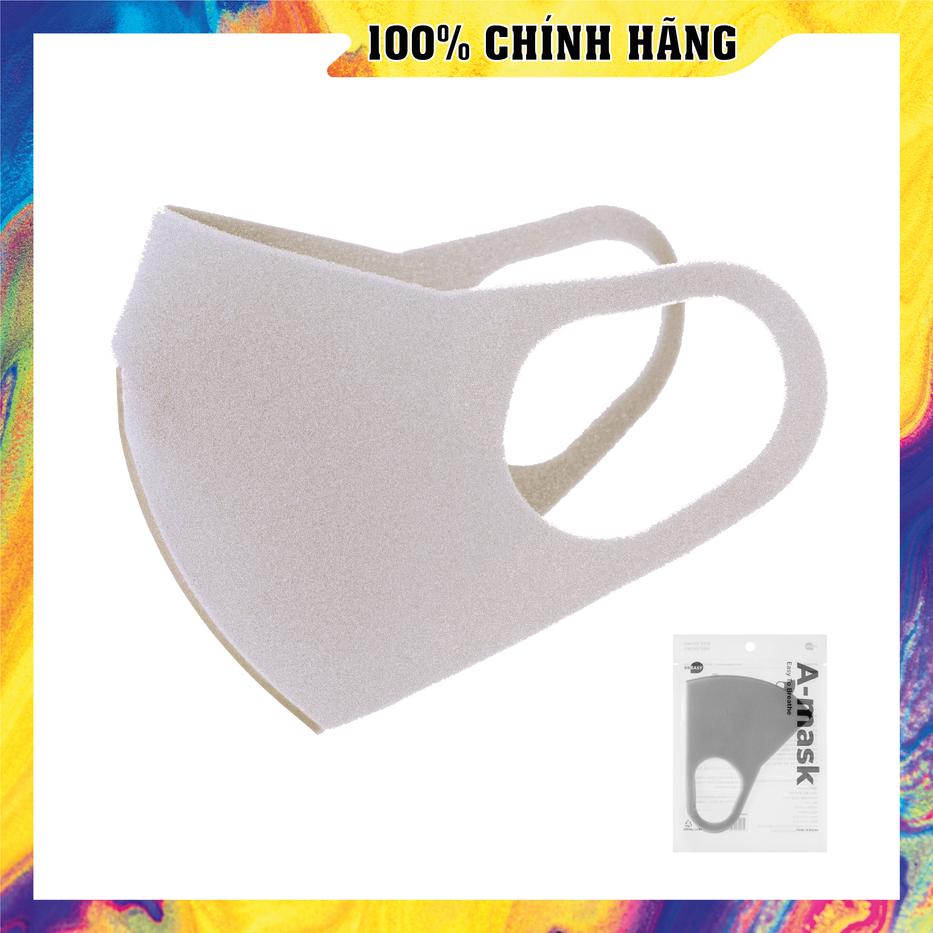 Combo 3 cái Khẩu Trang Amask 3D - Kháng Khuẩn - Chống Bụi Mịn - Tái Sử Dụng Nhiều Lần