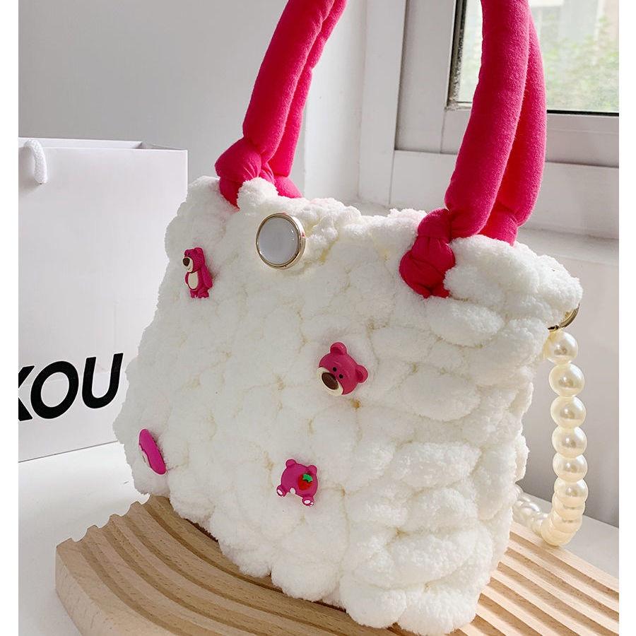 Túi xách nữ handmade tự đan DIY gồm đầy đủ phụ kiện