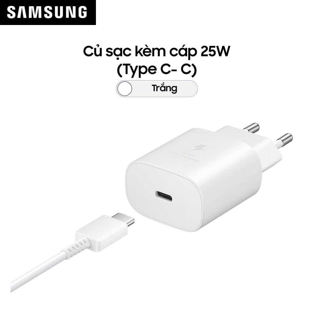 Bộ sạc Samsung 25W (Kèm cáp C-C, 1m) (EP-T2510) - Hàng Chính Hãng