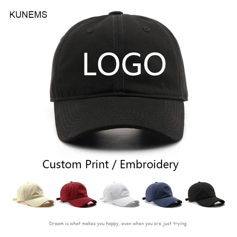 Kunems tùy chỉnh logo cotton bóng chày cho phụ nữ và nam in bản in mũ sun tùy chỉnh văn bản thiết kế văn bản xe tải lưới xe tải lưới unisex Color: White Size: Embroidery LOGO