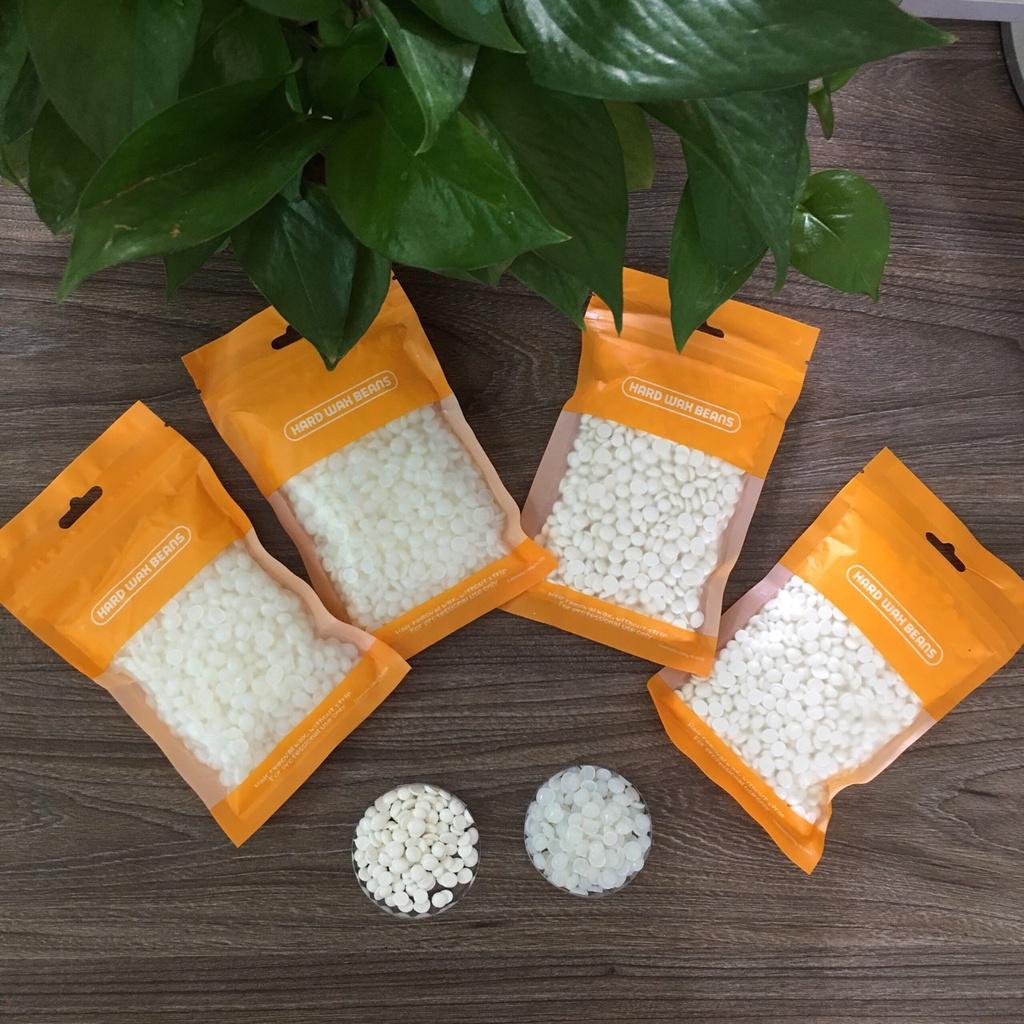 Sáp wax lông nóng dạng hạt đậu sữa dừa coconut siêm bám lông, tặng que