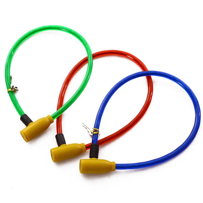 1PCs Cycling Cable Anti-theft Bicycle Cable Lock Bike Bicycle Scooter Safety Lock with 2 Keys Alarm Bike Accessories 7x64cm
